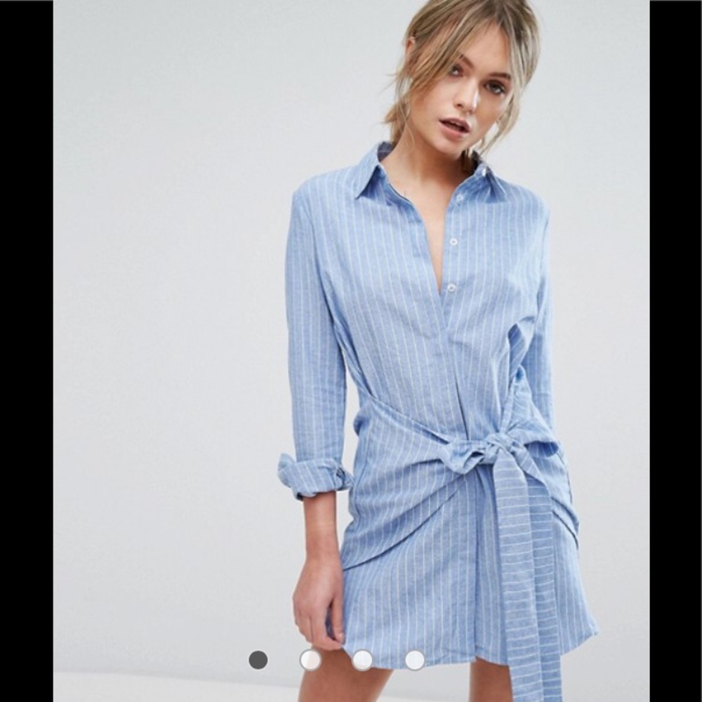 Striped shirt dress